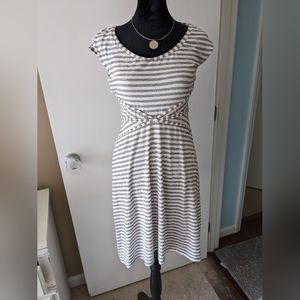 Striped Max Studio dress, grey and white, size XL
